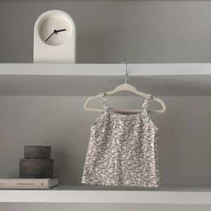 Jamie Kay Play Girls' Floral Tank Top in Beige